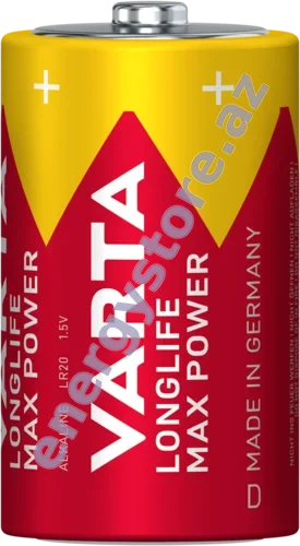 VARTA Longlife Max Power D — D alkalin-manqan batareya (04720)