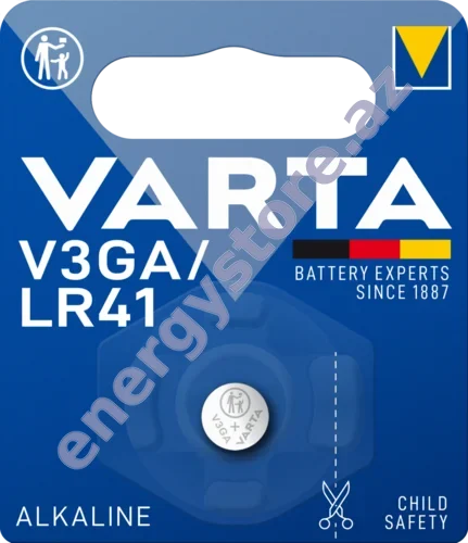 VARTA ALKALINE Special V3GA/LR41 — V3GA/LR41 alkalin-manqan batareya (24261)