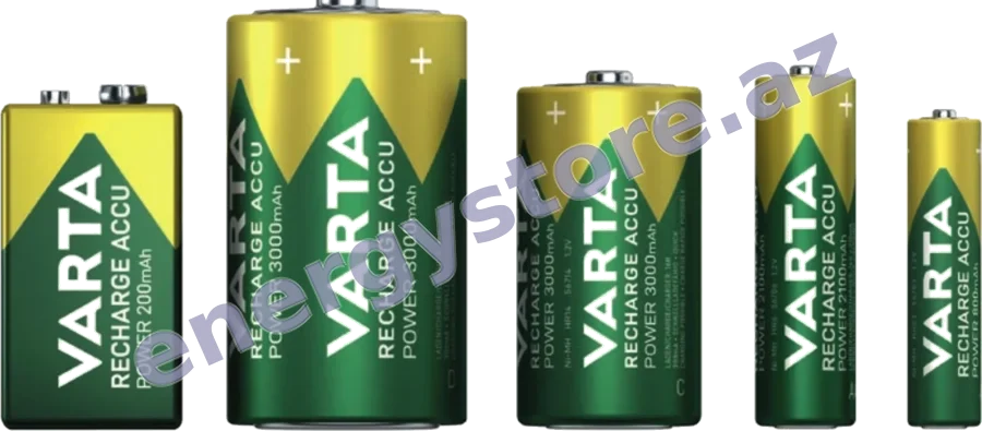 VARTA Recharge Accu Power VARTA Recharge Accu Power — doldurulan akkumulyatorlar: AAA, AA, C, D, 9V | EnergyStore.az